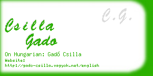csilla gado business card